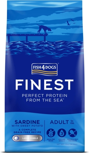 Fish4Dogs Finest sardină cu cartofi dulci pentru câini adulți 12 kg