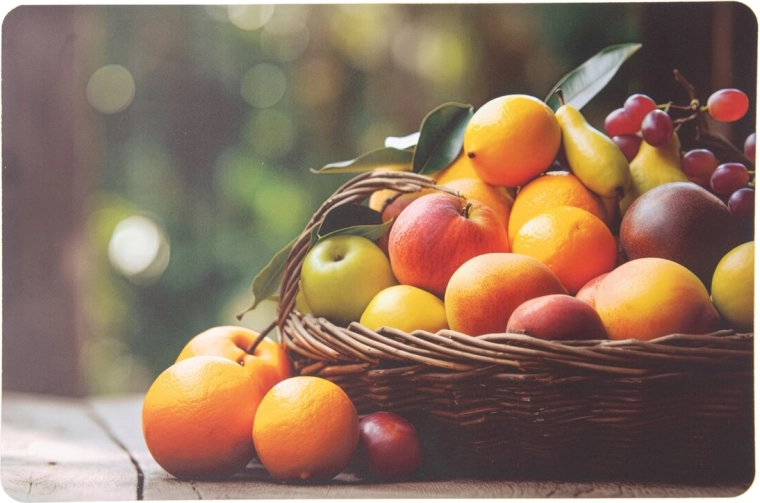 Suport de masă din plastic cu motiv de fructe 43 × 28 cm