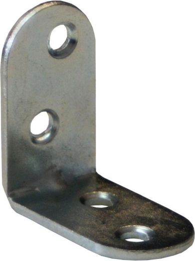 Colțar de montaj cu nervură 40 × 18 × 2 mm, galvanizat, alb (20 buc.)