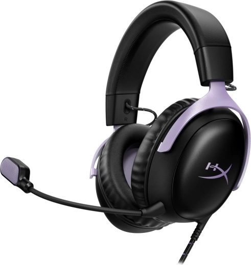 Căști de gaming HyperX Cloud III negru-lavandă