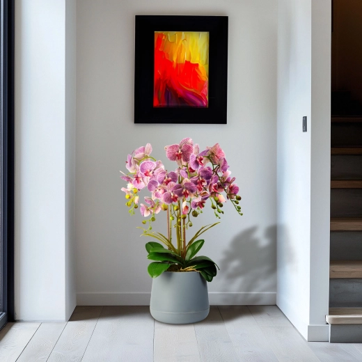 Decorațiune de perete cu orhidee violetă, 83 cm