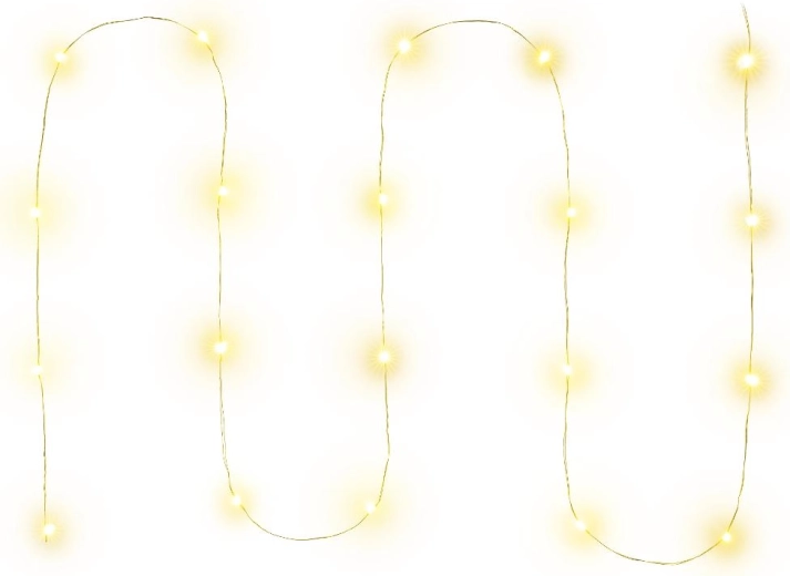 Ghirlandă luminoasă de Crăciun Retlux Nano, 20 LED-uri, alb cald