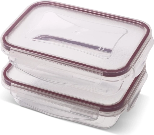 Set de recipiente dreptunghiulare Lamart Clip 2 × 400 ml