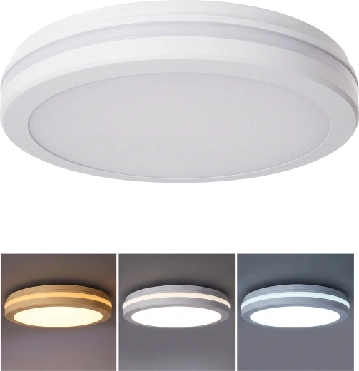 Solight corp de iluminat LED de tavan și de perete Gari 26 W 2340 lm 3CCT IP65 30 cm alb