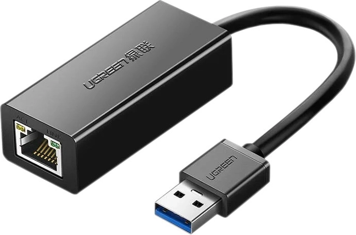 Ugreen CR111 adaptor de rețea gigabit USB 3.0 la RJ45 (negru) - 1 bucată