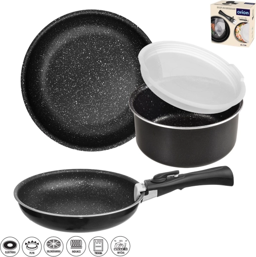 Orion grande combi set de vase cu mâner detașabil și capac, 5 piese