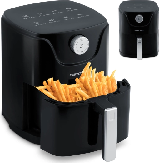 Friteuză cu aer cald BERDSEN 2,5 l 1000 W neagră