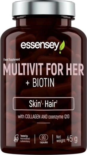 Essensey multivitamine pentru femei cu biotină, colagen și coenzima Q10 – 90 capsule