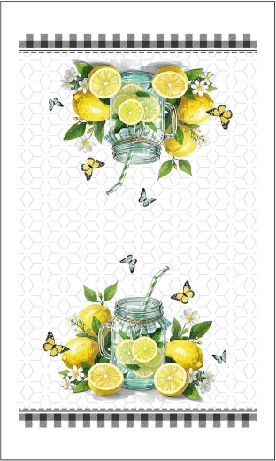 Prosop de bucătărie din bumbac Lămâie 38 × 63 cm