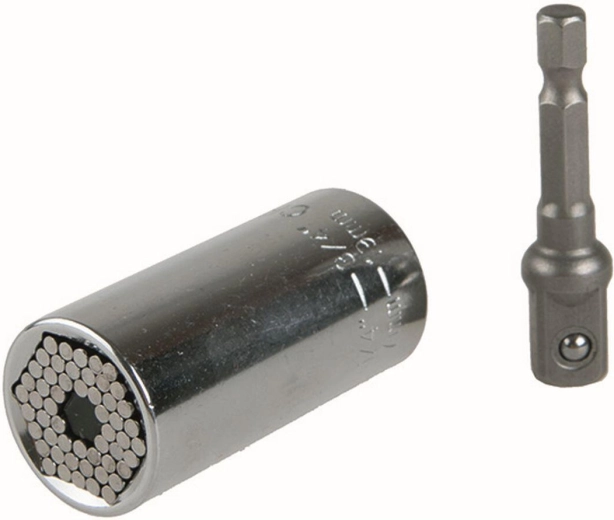 Cheie universală 3/8" pentru șuruburi 7–19 mm cu adaptor