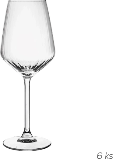 Pahare Carre Optics pentru vin 385 ml, 6 buc.