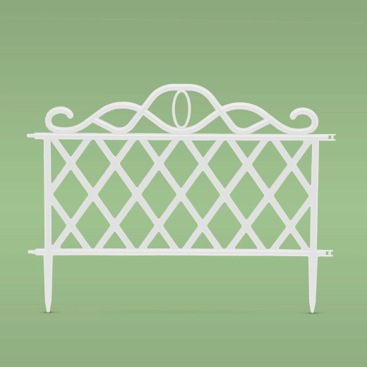 Bordură de grădină albă pentru straturi 47 × 36 cm