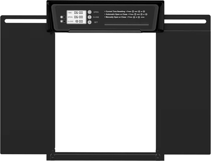 Ușiță automată pentru coteț cu panou solar 37,9 × 28 cm