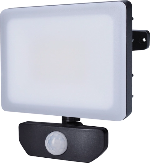 Solight Quick reflector LED cu senzor de mișcare 30 W, 2550 lm, 4000 K, IP44, negru