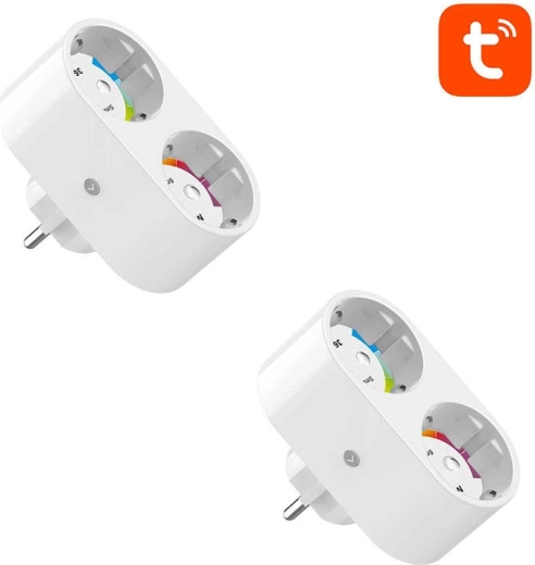 Gosund SP211 priză dublă inteligentă Wi‑Fi (2 buc.) cu măsurarea consumului (Tuya)