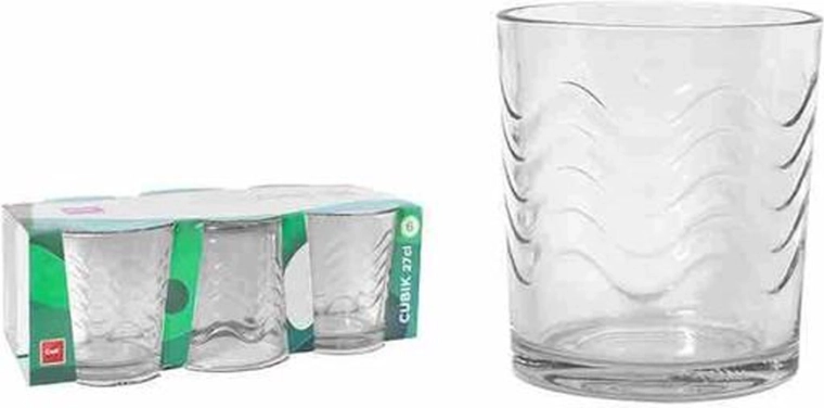 Set pahare Cubik 270 ml, 6 buc, sticlă