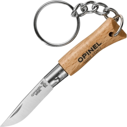 Cuțit de buzunar pentru chei Opinel N°02 VRI cu mâner din lemn de fag