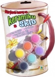 Vopsele acrilice pentru ceramică, sticlă și pietre - set 6 buc