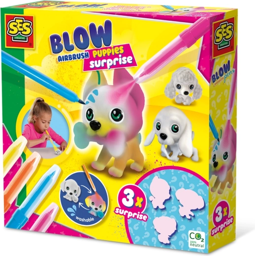 Carioci de suflat – set creativ cu 3 cățeluși