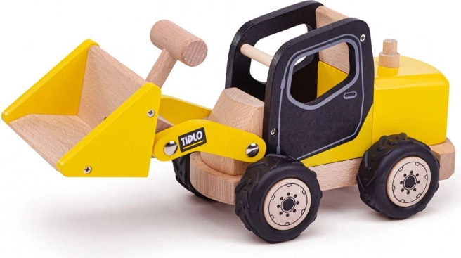 Tidlo Excavator din lemn galben