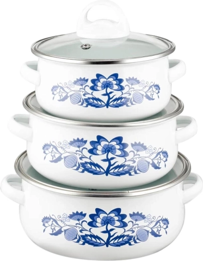 Set de vase emailate Onion, 6 piese