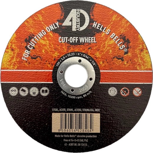 Disc de tăiere pentru oțel și inox 150 × 2,0 × 22,2 mm