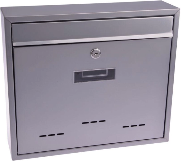 Cutie poștală Radim, inox, fante de introducere în spate 360 × 310 × 90 mm