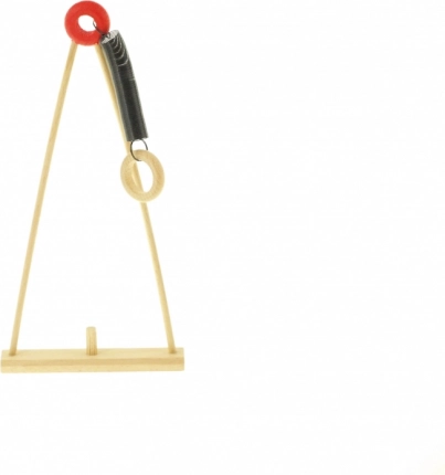 Leagăn din lemn pentru figurine cu arc