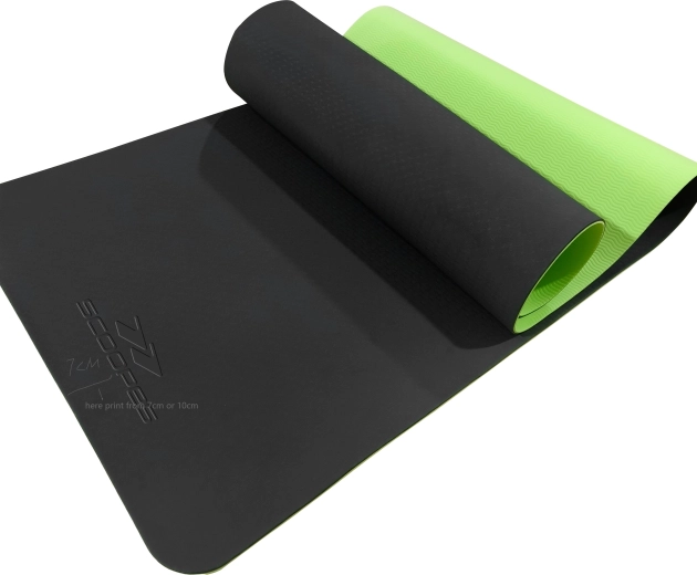 Saltea fitness TPE pentru echilibru 6 mm verde-negru