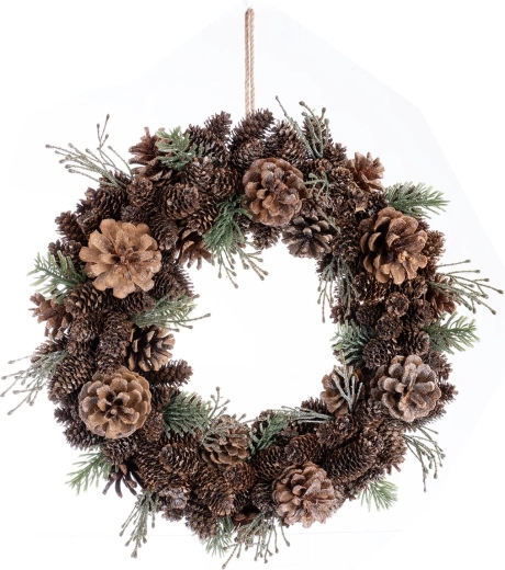 Coroniță decorativă din conuri de pinie 40 cm