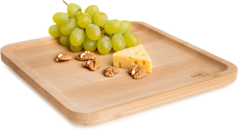 Farfurie pătrată din bambus pentru aperitive 14 × 14 cm