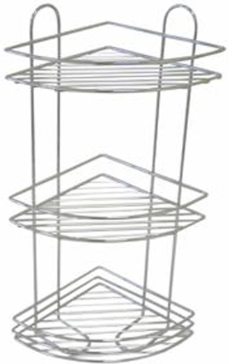 Poliță de baie de colț, cu 3 niveluri, Toro 58 × 31 cm