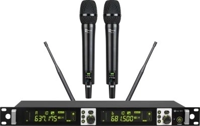 Set de microfoane wireless Avtek cu două microfoane de mână