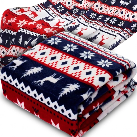 Pătură moale de iarnă cu model de Crăciun 120 × 150 cm