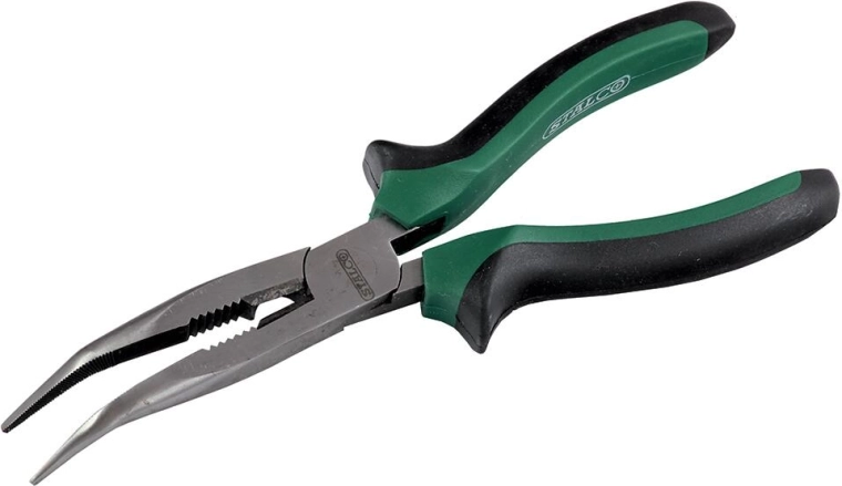 Cleşti cu fălci lungi, curbate 160 mm Stalco