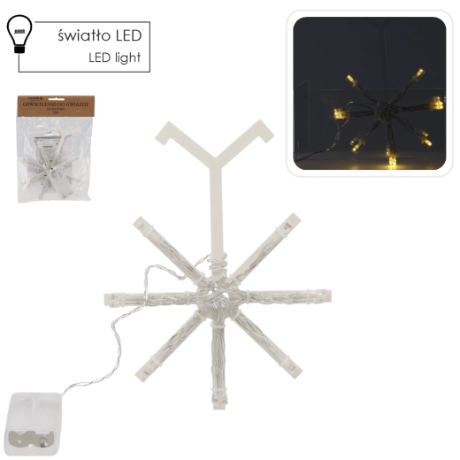 Iluminare LED pentru stea decorativă pe baterii, alb cald, 100 LED-uri