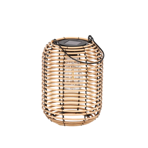 Lampion metalic solar bej 24 cm