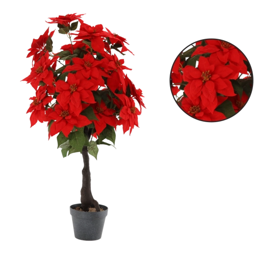 Brad artificial de Crăciun cu stea Betleem roșie 100 cm