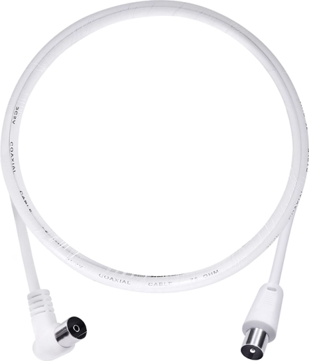 Cablu coaxial de antenă Solight 3C2V cu conectori combinați, 3 m, alb