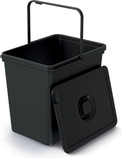 Coș de gunoi Systema Basic Flap 23 l – negru reciclat