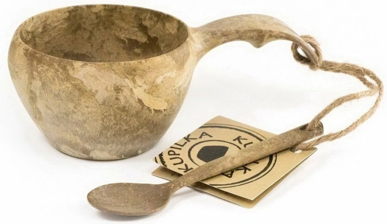 Kupilka 21 cană clasică Brown cu linguriță