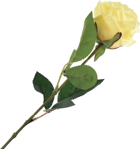 Trandafir artificial galben 63 cm