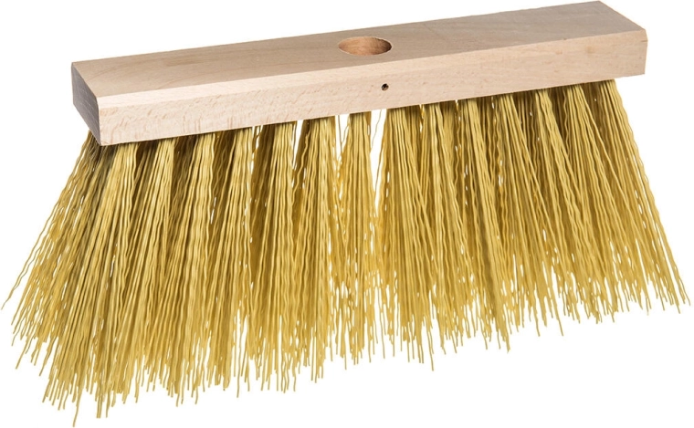 Mătură pentru trotuar din lemn cu fibre PET 25 × 6 cm, fără filet