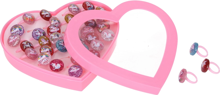 Inel din plastic pentru copii cu unicorn - 1 bucată