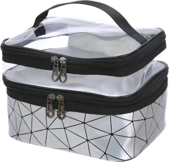 Da110b husă cosmetică argintie