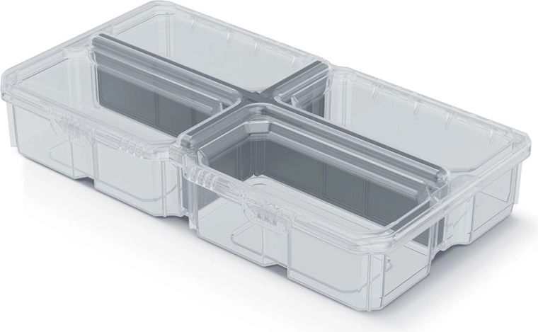 Organizator din plastic cu capac transparent MSX BOX, 28,5 × 15,8 × 5,7 cm