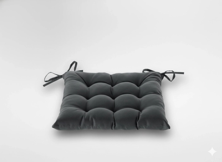 Perna de scaun capitonată 40 × 40 × 6 cm – gri închis