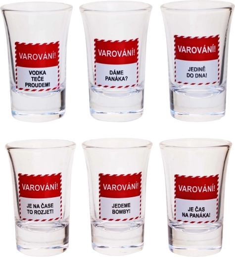 Set cadou păhărele TORO avertismente 6×40 ml