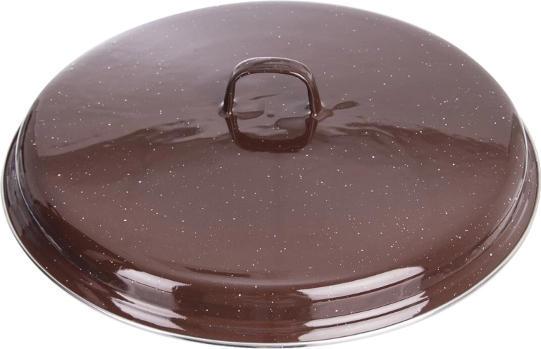 Capac emailat Brown cu margine 37,5 cm
