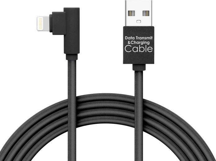 Cablu de date Lightning de 2 m, negru